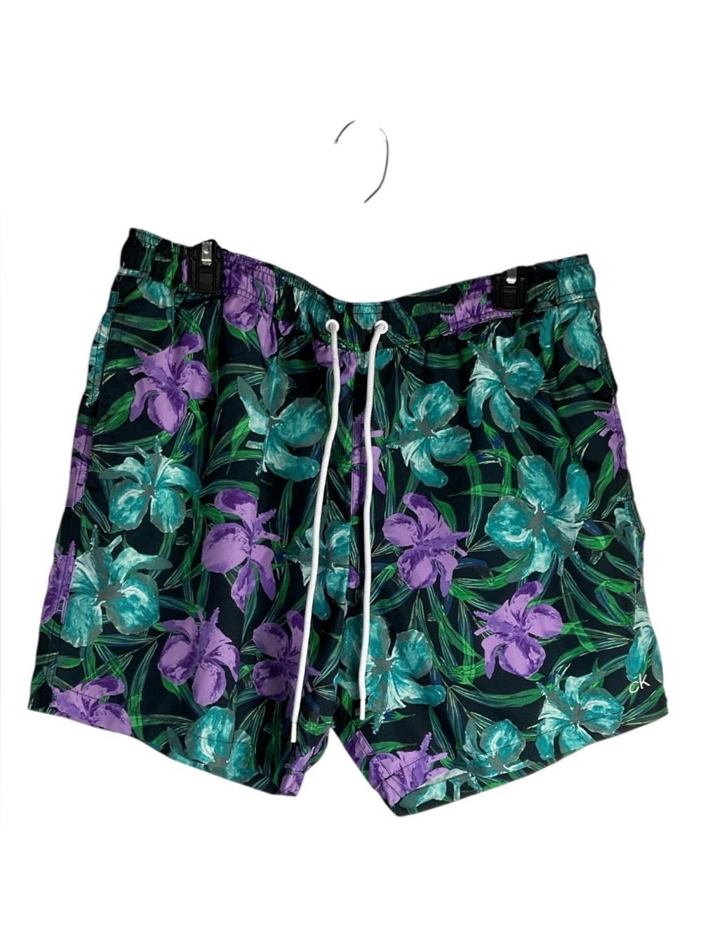NWOT Calvin Klein Men's Tropical Floral Swim Trunks Board Shorts Size XL